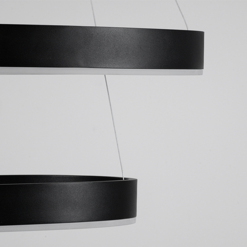 kelvo® VENOM 61185 Μοντέρνο Κρεμαστό Φωτιστικό Οροφής LED 75W 8818lm 120° AC 220-240V IP20 Ρυθμιζόμενο Λευκό CCT με Χειριστήριο από 2700K έως 6000K Dimmable - Lumileds SMD Chip - Μαύρο Ματ - Μ60 x Π60 x Υ40cm - 3 Χρόνια Εγγύηση