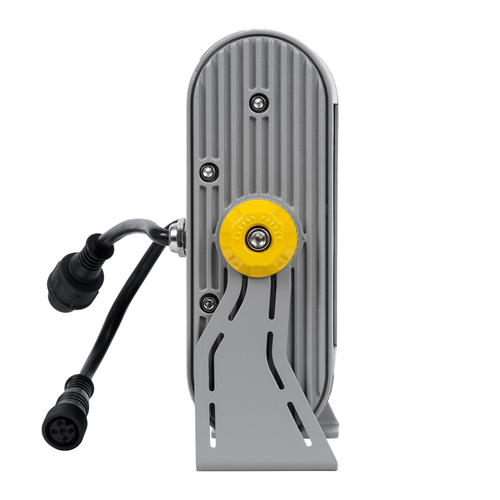 GLOBOSTAR® FLOODHENA 90643 Προβολέας Σποτ Wall Washer LED 48W 3840lm 30° DC 24V Αδιάβροχο IP65 Πολύχρωμο RGB Dimmable DMX512 - Bridgelux SMD Chip - Γκρι Ανθρακί - Μ39 x Π6 x Υ17cm - 3 Χρόνια Εγγύηση