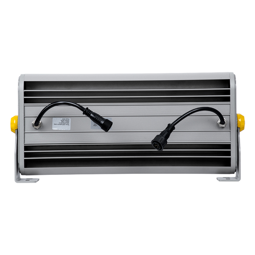 GLOBOSTAR® FLOODHENA 90643 Προβολέας Σποτ Wall Washer LED 48W 3840lm 30° DC 24V Αδιάβροχο IP65 Πολύχρωμο RGB Dimmable DMX512 - Bridgelux SMD Chip - Γκρι Ανθρακί - Μ39 x Π6 x Υ17cm - 3 Χρόνια Εγγύηση