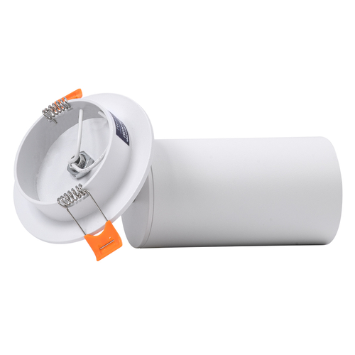 GLOBOSTAR® LEO 60351 Χωνευτό Κινούμενο Φωτιστικό Downlight Σποτ με Ντουί 1 x GU10 AC 220-240V IP20 - Λευκό Ματ - Μ9 x Π9 x Υ17cm / Q7cm