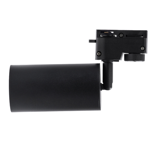 GLOBOSTAR® LEO 60353 Κινούμενο Φωτιστικό Σποτ Ράγας με Ντουί 1 x GU10 AC 220-240V IP20 - Μαύρο Ματ - Μ6 x Π6 x Υ19cm