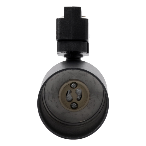 GLOBOSTAR® LEO 60353 Κινούμενο Φωτιστικό Σποτ Ράγας με Ντουί 1 x GU10 AC 220-240V IP20 - Μαύρο Ματ - Μ6 x Π6 x Υ19cm