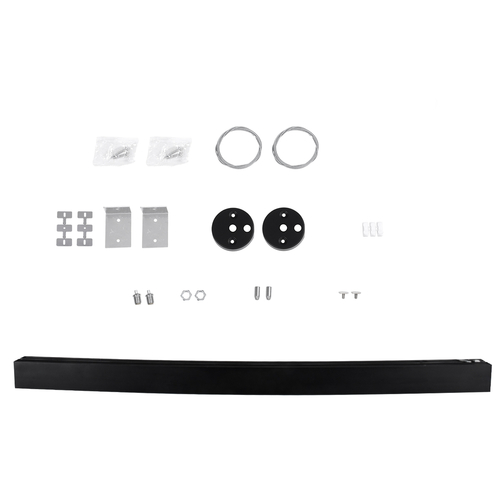 GLOBOSTAR® ORION 61030-P Μοντέρνο Γραμμικό Κρεμαστό Φωτιστικό Οροφής LED 72W 8600lm 120° AC 220-240V IP20 Ρυθμιζόμενο Λευκό CCT με Χειριστήριο από 2700K έως 6000K Dimmable - Lumileds SMD Chip - Μαύρο Ματ - Μ120 x Π5.5 x Υ7cm - 3 Χρόνια Εγγύηση