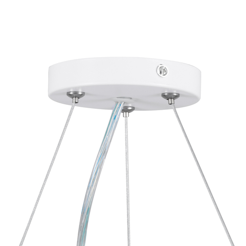 GLOBOSTAR® BURTON 61203-P Μοντέρνο Κρεμαστό Φωτιστικό Οροφής LED 75W 8625lm 120° AC 220-240V IP20 Ρυθμιζόμενο Λευκό CCT με Χειριστήριο από 2700K έως 6000K Dimmable - Lumileds SMD Chip - Λευκό Ματ - Μ60 x Π60 x Υ8cm - 3 Χρόνια Εγγύηση