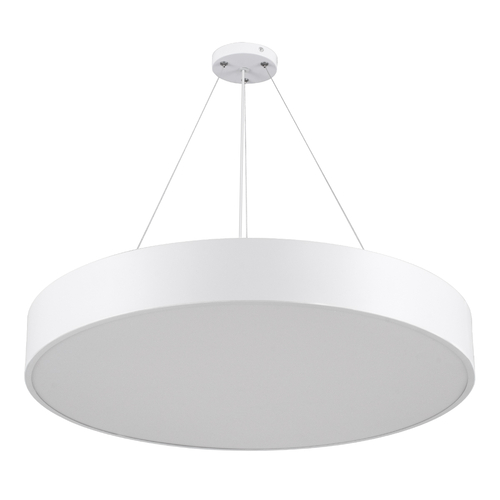 GLOBOSTAR® BURTON 61203-P Μοντέρνο Κρεμαστό Φωτιστικό Οροφής LED 75W 8625lm 120° AC 220-240V IP20 Ρυθμιζόμενο Λευκό CCT με Χειριστήριο από 2700K έως 6000K Dimmable - Lumileds SMD Chip - Λευκό Ματ - Μ60 x Π60 x Υ8cm - 3 Χρόνια Εγγύηση