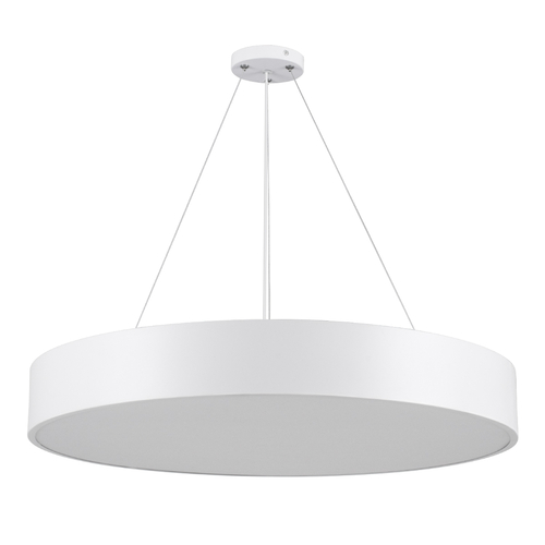 GLOBOSTAR® BURTON 61203-P Μοντέρνο Κρεμαστό Φωτιστικό Οροφής LED 75W 8625lm 120° AC 220-240V IP20 Ρυθμιζόμενο Λευκό CCT με Χειριστήριο από 2700K έως 6000K Dimmable - Lumileds SMD Chip - Λευκό Ματ - Μ60 x Π60 x Υ8cm - 3 Χρόνια Εγγύηση