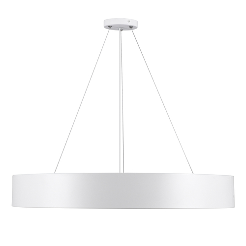 GLOBOSTAR® BURTON 61203-P Μοντέρνο Κρεμαστό Φωτιστικό Οροφής LED 75W 8625lm 120° AC 220-240V IP20 Ρυθμιζόμενο Λευκό CCT με Χειριστήριο από 2700K έως 6000K Dimmable - Lumileds SMD Chip - Λευκό Ματ - Μ60 x Π60 x Υ8cm - 3 Χρόνια Εγγύηση