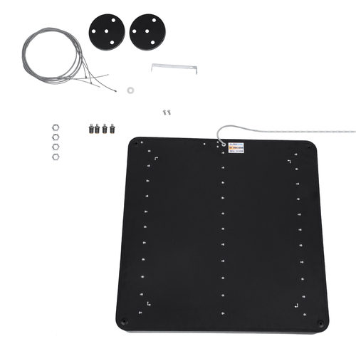 GLOBOSTAR® KAMALA 61208-P Μοντέρνο Κρεμαστό Φωτιστικό Οροφής LED 75W 8625lm 120° AC 220-240V IP20 Ρυθμιζόμενο Λευκό CCT με Χειριστήριο από 2700K έως 6000K Dimmable - Lumileds SMD Chip - Μαύρο Ματ - Μ60 x Π60 x Υ8cm - 3 Χρόνια Εγγύηση