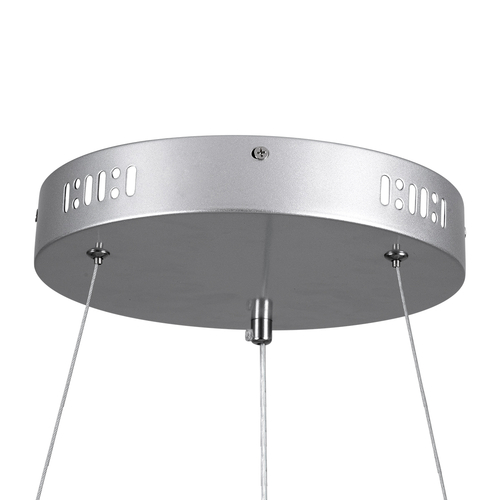 GLOBOSTAR® SALEM 61242 Μοντέρνο Κρεμαστό Φωτιστικό Οροφής LED 75W 8625lm 120° AC 220-240V IP20 Ρυθμιζόμενο Λευκό CCT με Χειριστήριο από 2700K έως 6000K Dimmable - Lumileds SMD Chip - Γκρι - Μ45 x Π45 x Υ7cm - 3 Χρόνια Εγγύηση