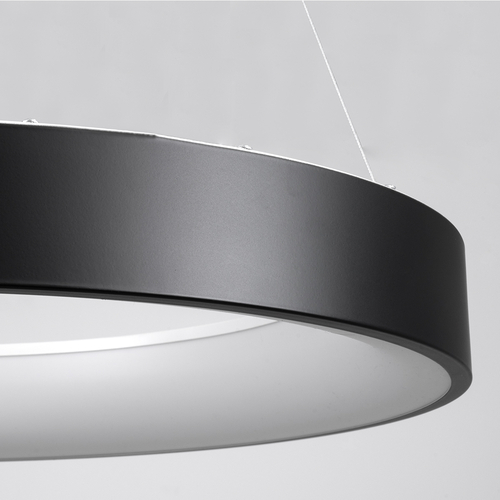 GLOBOSTAR® SALEM 61245 Μοντέρνο Κρεμαστό Φωτιστικό Οροφής LED 105W 12075lm 120° AC 220-240V IP20 Ρυθμιζόμενο Λευκό CCT με Χειριστήριο από 2700K έως 6000K Dimmable - Lumileds SMD Chip - Μαύρο Ματ - Μ60 x Π60 x Υ7cm - 3 Χρόνια Εγγύηση