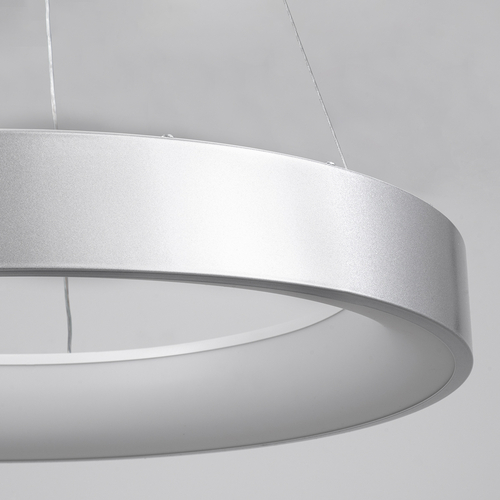 GLOBOSTAR® SALEM 61246 Μοντέρνο Κρεμαστό Φωτιστικό Οροφής LED 105W 12075lm 120° AC 220-240V IP20 Ρυθμιζόμενο Λευκό CCT με Χειριστήριο από 2700K έως 6000K Dimmable - Lumileds SMD Chip - Γκρι - Μ60 x Π60 x Υ7cm - 3 Χρόνια Εγγύηση