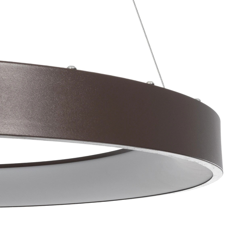 GLOBOSTAR® SALEM 61248 Μοντέρνο Κρεμαστό Φωτιστικό Οροφής LED 105W 12075lm 120° AC 220-240V IP20 Ρυθμιζόμενο Λευκό CCT με Χειριστήριο από 2700K έως 6000K Dimmable - Lumileds SMD Chip - Χάλκινο & Καφέ - Μ60 x Π60 x Υ7cm - 3 Χρόνια Εγγύηση