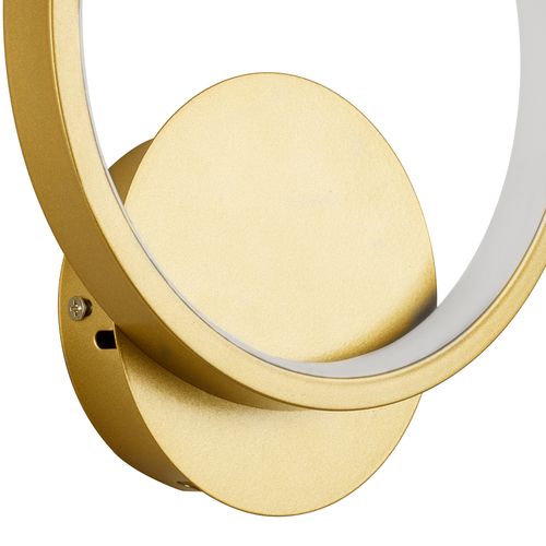 GLOBOSTAR® TED 61072 Μοντέρνο Φωτιστικό Τοίχου - Απλίκα LED 9W 1080lm 300° AC 220-240V IP20 Ρυθμιζόμενο Λευκό CCT με On/Off 2700K/4500K/6000K - Lumileds SMD Chip - Χρυσό Βούρτσας - Μ20 x Π5.5 x Υ23cm - 3 Χρόνια Εγγύηση