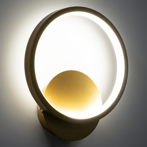 GLOBOSTAR® TED 61072 Μοντέρνο Φωτιστικό Τοίχου - Απλίκα LED 9W 1080lm 300° AC 220-240V IP20 Ρυθμιζόμενο Λευκό CCT με On/Off 2700K/4500K/6000K - Lumileds SMD Chip - Χρυσό Βούρτσας - Μ20 x Π5.5 x Υ23cm - 3 Χρόνια Εγγύηση