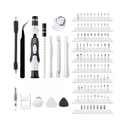 GLOBOSTAR® ELEKIT 79999 Ολοκληρωμένο Mini DIY ΚΙΤ με 115 Μικροεργαλεία σε 1 Βαλιτσάκι για Επισκευές Κινητών Τηλεφώνων, Laptop, Οπτικών & κλπ Μικροεπισκευών