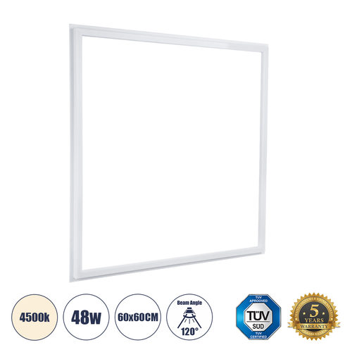 GLOBOSTAR® FRAMELIN 60369 Χωνευτό Panel Οροφής 60x60 LED 48W 5520lm 120° CRI≥85Ra UGR