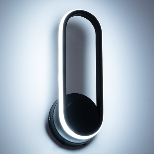 GLOBOSTAR® DALLAS 61345 Μοντέρνο Φωτιστικό Τοίχου - Απλίκα LED 12W 1440lm 360° AC 220-240V IP20 Ρυθμιζόμενο Λευκό CCT με On/Off 2700K/4500K/6000K - Lumileds SMD Chip - Μαύρο Ματ - Μ12 x Π6.5 x Υ32cm - 3 Χρόνια Εγγύηση