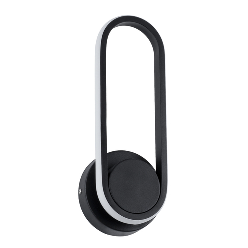 GLOBOSTAR® DALLAS 61345 Μοντέρνο Φωτιστικό Τοίχου - Απλίκα LED 12W 1440lm 360° AC 220-240V IP20 Ρυθμιζόμενο Λευκό CCT με On/Off 2700K/4500K/6000K - Lumileds SMD Chip - Μαύρο Ματ - Μ12 x Π6.5 x Υ32cm - 3 Χρόνια Εγγύηση