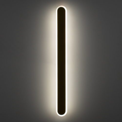 GLOBOSTAR® HOUSTON 61347 Μοντέρνο Φωτιστικό Τοίχου - Απλίκα LED 18W 2160lm 360° AC 220-240V IP20 Ρυθμιζόμενο Λευκό CCT με On/Off 2700K/4500K/6000K - Lumileds SMD Chip - Μαύρο Ματ - Μ6 x Π3 x Υ60cm - 3 Χρόνια Εγγύηση