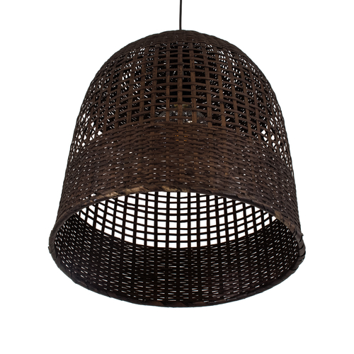 GLOBOSTAR® BORA-BORA 01736 Boho Κρεμαστό Φωτιστικό Οροφής με Ντουί 1 x E27 AC 220-240V IP20 - Καφέ - Μ42 x Π42 x Y44cm