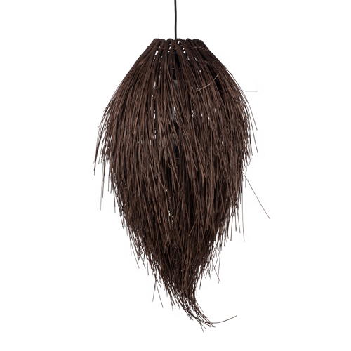 GLOBOSTAR® ARCHIPELAGO 01748 Boho Κρεμαστό Φωτιστικό Οροφής με Ντουί 1 x E27 AC 220-240V IP20 - Καφέ - Μ30 x Π30 x Υ63cm