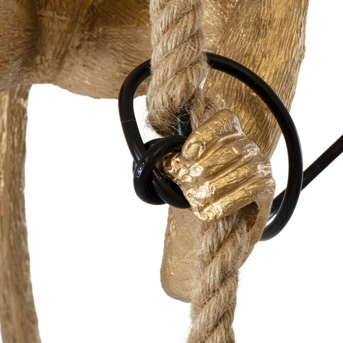 GLOBOSTAR® APES 01803 Μοντέρνο Κρεμαστό Φωτιστικό Οροφής με Ντουί 1 x E27 AC 220-240V IP20 - Χρυσό & Μπεζ - Μ26 x Π28 x Υ69cm