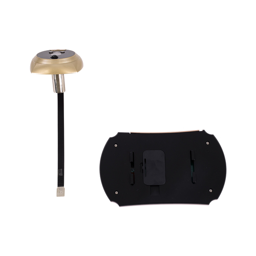 GloboStar® 86066 Επαναφορτιζόμενη Ψηφιακή Έξυπνη Camera Εξώπορτας 90° Μοιρών με Έγχρωμη Οθόνη 3.5 Inches - USB - Νυχτερινή Όραση με LED IR - Κουδούνι - Χρυσό