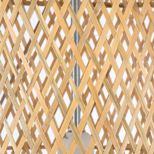 GLOBOSTAR® CALERO 00671 Boho Κρεμαστό Φωτιστικό Οροφής με Ντουί 1 x E27 AC 220-240V IP20 - Μπεζ - Μ50 x Π50 x Y110cm