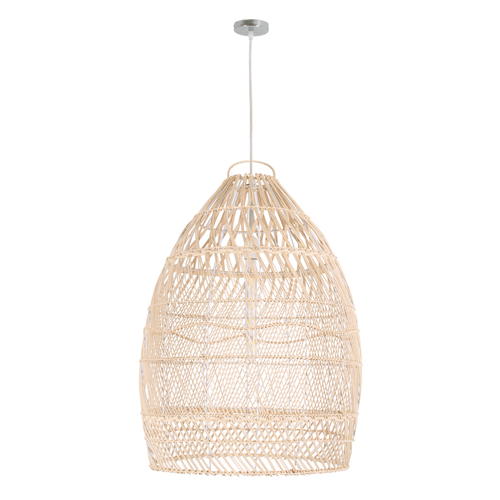 GLOBOSTAR® MALIBU 01810 Boho Κρεμαστό Φωτιστικό Οροφής με Ντουί 1 x E27 AC 220-240V IP20 - Μπεζ - Μ57 x Π57 x Υ75cm