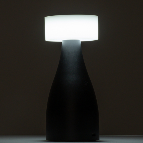 GloboStar® DOLLY 76468 Επαναφορτιζόμενο Επιτραπέζιο Φωτιστικό Πορτατίφ LED 1.5W 105lm 120° DC 5V IP44 CCT Ultra Θερμό 1500K - Φυσικό Λευκό 4500K - Ψυχρό Λευκό 6000K Dimmable Ασημί & Λευκό Πλαστικό - Μ9 x Π9 x Υ21cm - 2 Χρόνια Εγγύηση