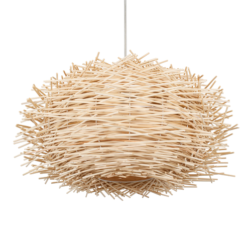 GLOBOSTAR® MINORCA 01731 Boho Κρεμαστό Φωτιστικό Οροφής με Ντουί 1 x E27 AC 220-240V IP20 - Μπεζ - Μ60 x Π60 x Y35cm