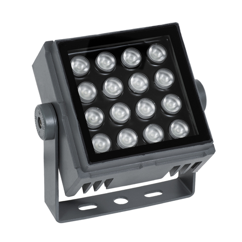 GLOBOSTAR® FLOODTINY 90370 Προβολέας Σποτ Wall Washer LED 27W 2295lm 3° DC 24V Αδιάβροχο IP65 Πολύχρωμο RGBW Dimmable DMX512 - Bridgelux SMD Chip - Γκρι Ανθρακί - Μ13.8 x Π16.4 x Υ7cm - 3 Χρόνια Εγγύηση