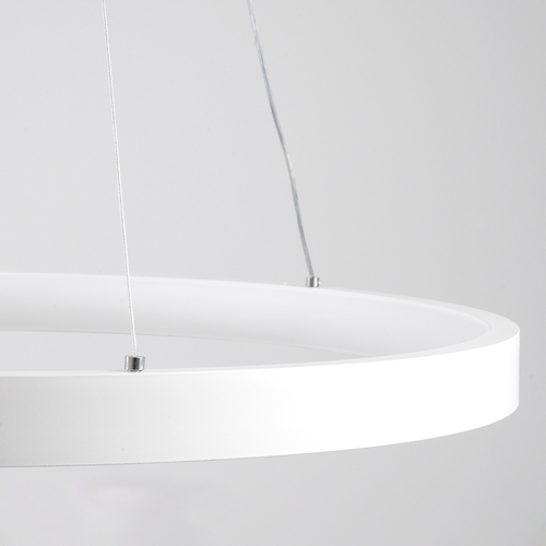 GLOBOSTAR® NEMESIS TRIO 61171-DECO Μοντέρνο Κρεμαστό Φωτιστικό Οροφής LED 120W 14723lm 360° AC 220-240V IP20 Ρυθμιζόμενο Λευκό CCT με Χειριστήριο από 2700K έως 6000K Dimmable - Lumileds SMD Chip - Λευκό Ματ - Μ80 x Π80 x Υ80cm - 3 Χρόνια Εγγύηση