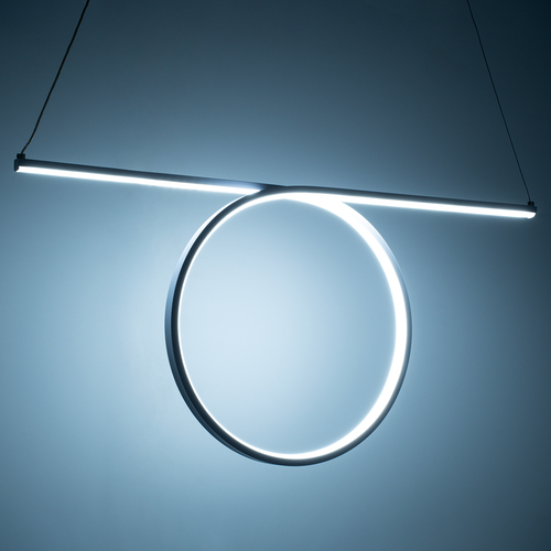 GLOBOSTAR® ROME 61295 Μοντέρνο Κρεμαστό Φωτιστικό Οροφής LED 24W 2640lm 200° AC 220-240V IP20 Ρυθμιζόμενο Λευκό CCT με On/Off 2700K/4500K/6000K - Lumileds SMD Chip - Λευκό Ματ - Μ65.5 x Π4 x Υ33cm - 3 Χρόνια Εγγύηση