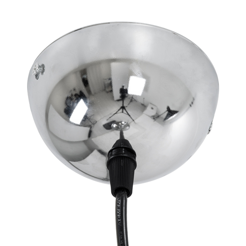 GLOBOSTAR® GLASSO 60928 Μοντέρνο Κρεμαστό Φωτιστικό Οροφής με Ντουί 1 x E27 AC 220-240V IP20 - Ασημί - Μ27 x Π27 x Υ52cm