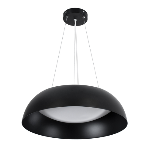 GLOBOSTAR® ANATOLIA 61267 Μοντέρνο Κρεμαστό Φωτιστικό Οροφής LED 60W 6900lm 120° AC 220-240V IP20 Ρυθμιζόμενο Λευκό CCT με Χειριστήριο από 2700K έως 6000K Dimmable - Lumileds SMD Chip - Μαύρο Ματ - Μ43 x Π43 x Υ11cm - 3 Χρόνια Εγγύηση