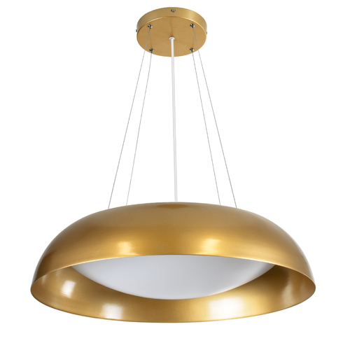 GLOBOSTAR® ANATOLIA 61270 Μοντέρνο Κρεμαστό Φωτιστικό Οροφής LED 75W 8625lm 120° AC 220-240V IP20 Ρυθμιζόμενο Λευκό CCT με Χειριστήριο από 2700K έως 6000K Dimmable - Lumileds SMD Chip - Χρυσό - Μ60 x Π60 x Υ12.5cm - 3 Χρόνια Εγγύηση