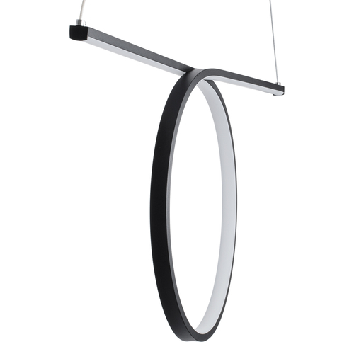 GLOBOSTAR® ROME 61294 Μοντέρνο Κρεμαστό Φωτιστικό Οροφής LED 24W 2640lm 200° AC 220-240V IP20 Ρυθμιζόμενο Λευκό CCT με On/Off 2700K/4500K/6000K - Lumileds SMD Chip - Μαύρο Ματ - Μ65.5 x Π4 x Υ33cm - 3 Χρόνια Εγγύηση