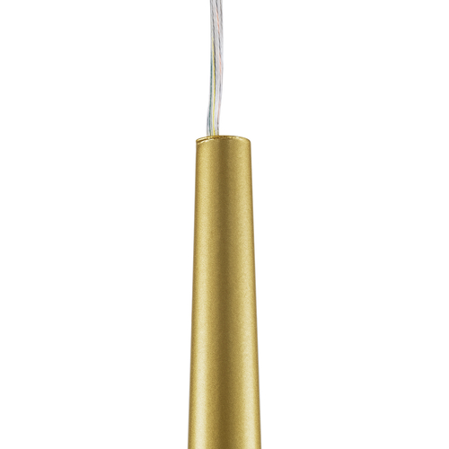 GLOBOSTAR® TEARS 61312 Μοντέρνο Κρεμαστό Φωτιστικό Οροφής LED 21W 2310lm 180° AC 220-240V IP20 Ρυθμιζόμενο Λευκό CCT με Χειριστήριο από 2700K έως 6000K Dimmable - Lumileds SMD Chip - Χρυσό Βούρτσας - Μ70 x Π3.2 x Υ60cm - 3 Χρόνια Εγγύηση