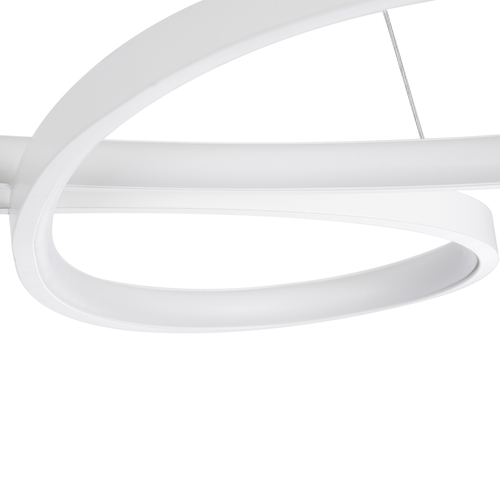 GLOBOSTAR® BUTTERFLY 61392 Μοντέρνο Κρεμαστό Φωτιστικό Οροφής LED 75W 8400lm 300° AC 220-240V IP20 Ρυθμιζόμενο Λευκό CCT με Χειριστήριο από 2700K έως 6000K Dimmable - Lumileds SMD Chip - Λευκό Ματ - Μ70 x Π55 x Υ4cm - 3 Χρόνια Εγγύηση
