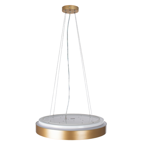 GLOBOSTAR® BARCHETTA 61399 Μοντέρνο Κρεμαστό Φωτιστικό Οροφής LED 72W 8306lm 120° AC 220-240V IP20 Ρυθμιζόμενο Λευκό CCT με Χειριστήριο από 2700K έως 6000K Dimmable - Lumileds SMD Chip - Χρυσό Ματ - Μ48 x Π48 x Υ8.2cm - 3 Χρόνια Εγγύηση