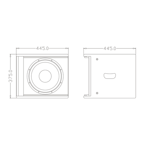 GloboStar® FDB ES112SA 98007 Facilities Speaker - Ενεργό Αυτοενισχυόμενο Ηχείο Subwoofer Εγκαταστάσεων Επιδαπέδιο με Ψηφιακό Ενισχυτή BA1.6 AC 220V/50-60Hz - 600W RMS (1400W Peak) - 1 x 12 Inches LF - IP20 - Λευκό - Μ44.5 x Π44.5 x Υ37.5cm