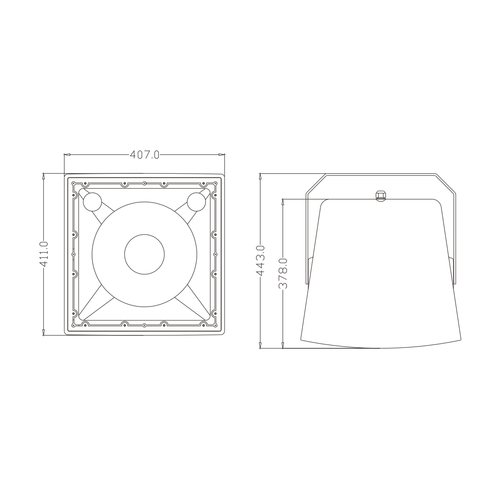 GLOBOSTAR® FDB LT212T 98009 Επιτοίχιο Παθητικό Ηχείο Εγκαταστάσεων με Μετασχηματιστή 100V & 8Ω - 300W RMS (1200W Peak) - 1 x 12 Inches LF & 1 x 1.7 Inches HF - Αδιάβροχο IP56 - Λευκό - Μ40.7 x Π37.8 x Υ41.1cm - 2 Χρόνια Εγγύηση
