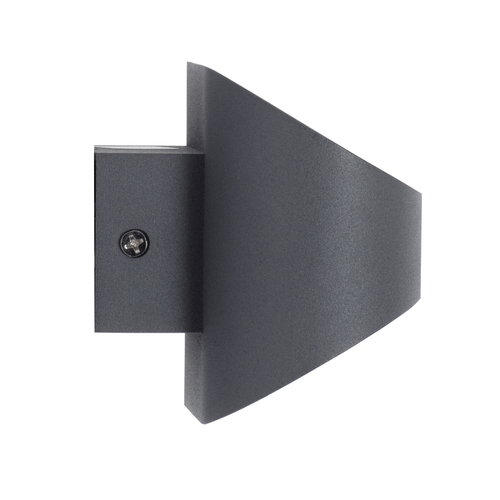 GLOBOSTAR® EDEN 60667 Μοντέρνο Φωτιστικό Τοίχου - Απλίκα LED 10W 1000lm 60° AC 220-240V IP20 Φυσικό Λευκό 4500K - Bridgelux COB Chip & TÜV SÜD Driver - Γκρι Ανθρακί Ματ - Μ16 x Π10.5 x Υ9cm - 3 Χρόνια Εγγύηση