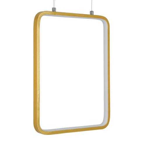 GLOBOSTAR® NEROBA 61305 Μοντέρνο Κρεμαστό Φωτιστικό Οροφής LED 18W 1980lm 360° AC 220-240V IP20 Ρυθμιζόμενο Λευκό CCT με On/Off 2700K/4500K/6000K - Lumileds SMD Chip - Χρυσό Βούρτσας - Μ29 x Π2 x Υ36cm - 3 Χρόνια Εγγύηση