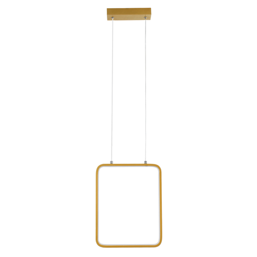 GLOBOSTAR® NEROBA 61305 Μοντέρνο Κρεμαστό Φωτιστικό Οροφής LED 18W 1980lm 360° AC 220-240V IP20 Ρυθμιζόμενο Λευκό CCT με On/Off 2700K/4500K/6000K - Lumileds SMD Chip - Χρυσό Βούρτσας - Μ29 x Π2 x Υ36cm - 3 Χρόνια Εγγύηση