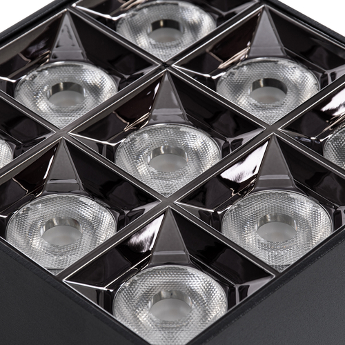 GLOBOSTAR® LUMINAR 60337 Downlight Σποτ LED 30W 4050lm 36° AC 220-240V IP20 Θερμό Λευκό 2700K - Osram SMD Chip & TÜV SÜD Driver - Μαύρο Ματ - Μ12 x Π12 x Υ6.6cm - 5 Χρόνια Εγγύηση