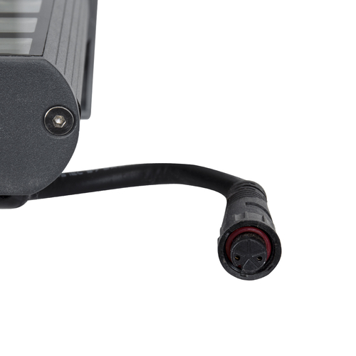 GLOBOSTAR® WASHERPANDA 90582 Μπάρα Φωτισμού Wall Washer LED 36W 3780lm 15° DC 24V Αδιάβροχο IP67 Ultra Θερμό Λευκό 2200K Dimmable - Bridgelux SMD Chip - Γκρι Ανθρακί - Μ100 x Π4 x Υ3.5cm - 3 Χρόνια Εγγύηση