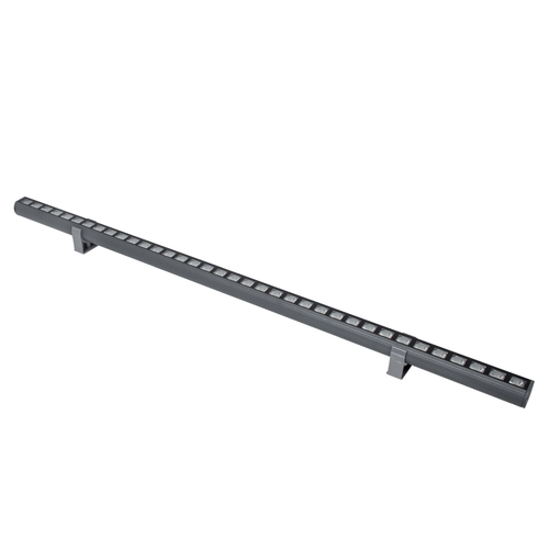 GLOBOSTAR® WASHERPANDA 90582 Μπάρα Φωτισμού Wall Washer LED 36W 3780lm 15° DC 24V Αδιάβροχο IP67 Ultra Θερμό Λευκό 2200K Dimmable - Bridgelux SMD Chip - Γκρι Ανθρακί - Μ100 x Π4 x Υ3.5cm - 3 Χρόνια Εγγύηση