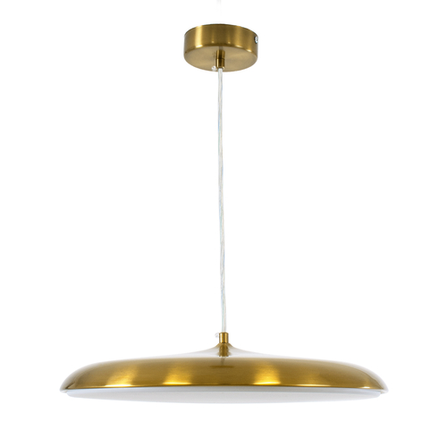 GLOBOSTAR® BARON 60887 Μοντέρνο Κρεμαστό Φωτιστικό Οροφής LED 24W 2880lm 120° AC 220-240V IP20 Ρυθμιζόμενο Λευκό CCT με On/Off 2700K/4500K/6000K - Lumileds SMD Chip - Χρυσό - Μ40 x Π40 x Υ10cm - 3 Χρόνια Εγγύηση